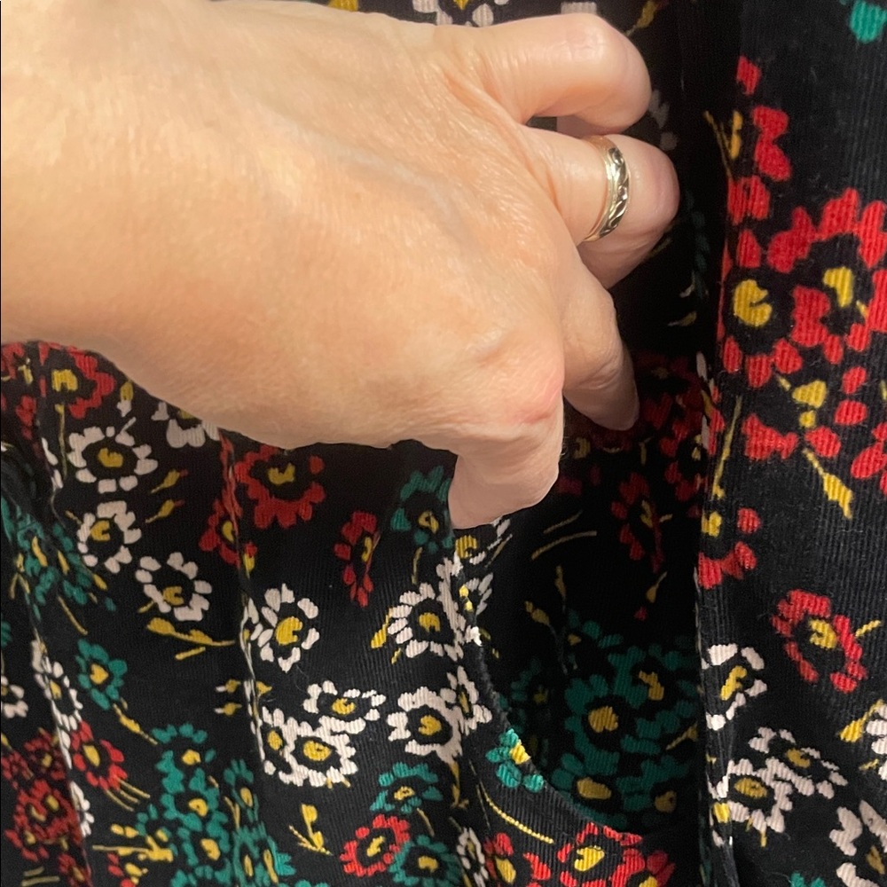 Boden Black Floral Long Sleeve Dress - Picture 7 of 10
